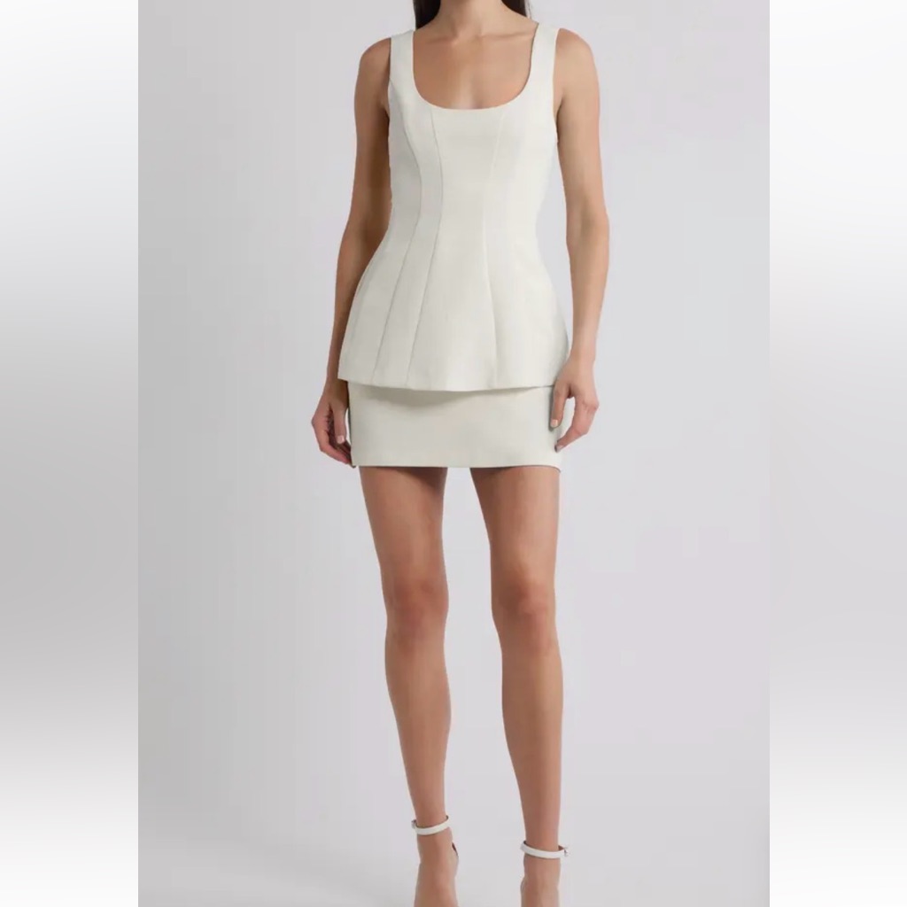 Amanda Uprichard Empire Layered Cocktail Minidress